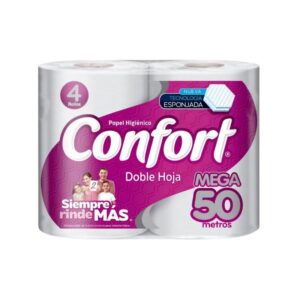 PAPEL HIGENICO CONFORT 4 UDS PACK DOBLE HOJA