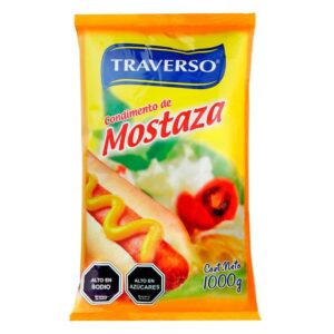 Mostaza Traverso aderezo domicilio 1kg kilo